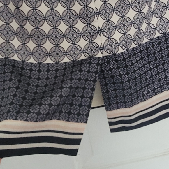 Ann Taylor Women's 0P Navy Blue Satin Bandana Scarf A-Line Skirt Lined Back Slit - Picture 5 of 6